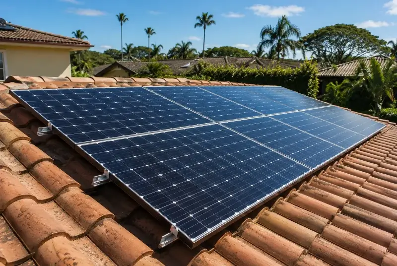 Installation de panneaux solaires à l'Aiguillon-sur-Vie